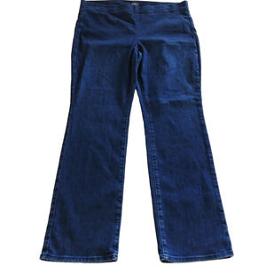 NYDJ Marilyn Straight Leg Pull On Jeans Plus Size 18 Rinse Blue Slimming Elastic